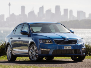 обоя автомобили, skoda, octavia, rs, au-spec, 5e, 2014г, синий