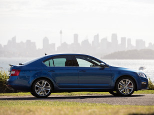 обоя автомобили, skoda, octavia, rs, au-spec, 5e, 2014г, синий