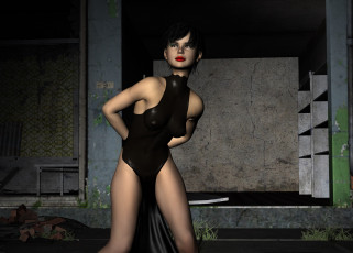 обоя 3д графика, люди , people, платье, фон, взгляд, девушка