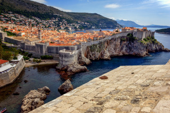 Картинка dubrovnik +croatia города дубровник+ хорватия горы побережье город