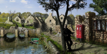 Картинка filip+dudek фэнтези иные+миры +иные+времена разрушения постапокалипсис мир иной охрана солдаты люди