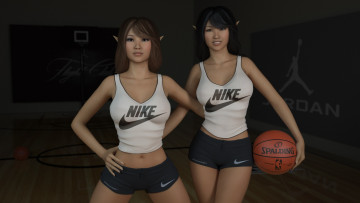 Картинка 3д+графика эльфы+ elves взгляд эльфийки майки мяч