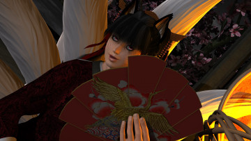 Картинка 3д+графика фантазия+ fantasy кошка карты девушка фон взгляд