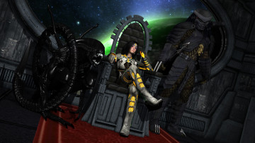 Картинка 3д+графика фантазия+ fantasy существа кресло фон взгляд девушка