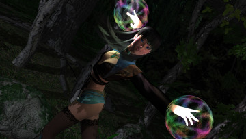 Картинка 3д+графика фантазия+ fantasy взгляд девушка магия фон