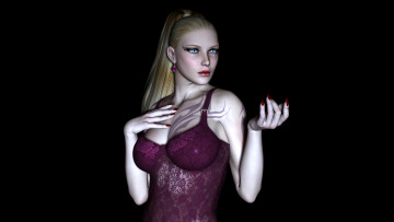 Картинка 3д+графика люди+ people девушка взгляд фон
