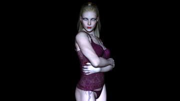 Картинка 3д+графика люди+ people девушка взгляд фон