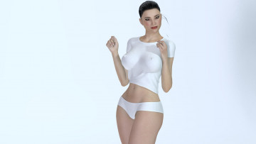 Картинка 3д+графика люди+ people фон взгляд девушка