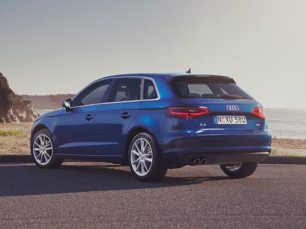 Обои картинки фото автомобили, audi, a3, sportback, 2-0, tdi, au-spec, 8v, 2013г, синий