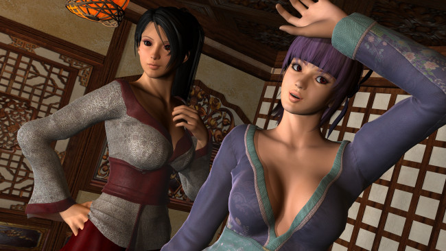 Обои картинки фото 3д графика, аниме , anime, девушки, взгляд, фон