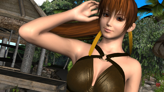 Обои картинки фото 3д графика, аниме , anime, фон, взгляд, девушка