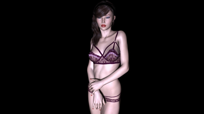 Обои картинки фото 3д графика, люди , people, фон, взгляд, девушка