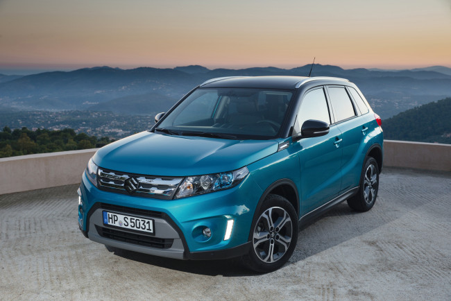Обои картинки фото автомобили, suzuki, vitara, 2014г, синий