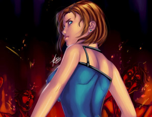 Картинка рисованное люди взгляд девушка фон