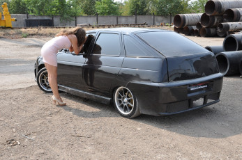 Картинка ваз-2112 автомобили -авто+с+девушками девушка лада