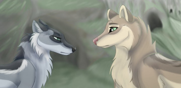 Картинка рисованное животные +собаки взгляд собаки фон