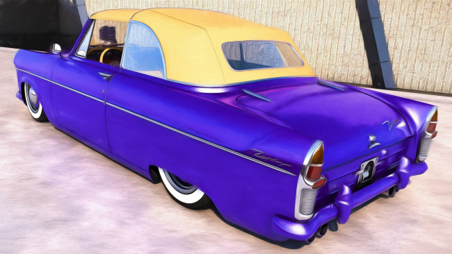 Обои картинки фото автомобили, 3д, ford, 1958г, convertible, zephyr