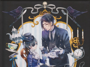 Картинка аниме kuroshitsuji себастьян сиэль