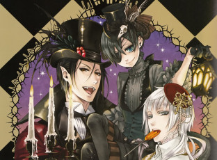 Картинка аниме kuroshitsuji себастьян сиэль