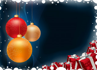 Картинка праздничные векторная+графика+ новый+год фон шары