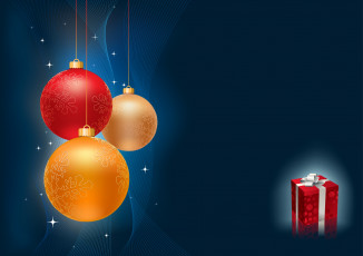 обоя праздничные, векторная графика , новый год, фон, шары