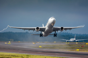 Картинка авиация авиационный+пейзаж креатив авиалайнер