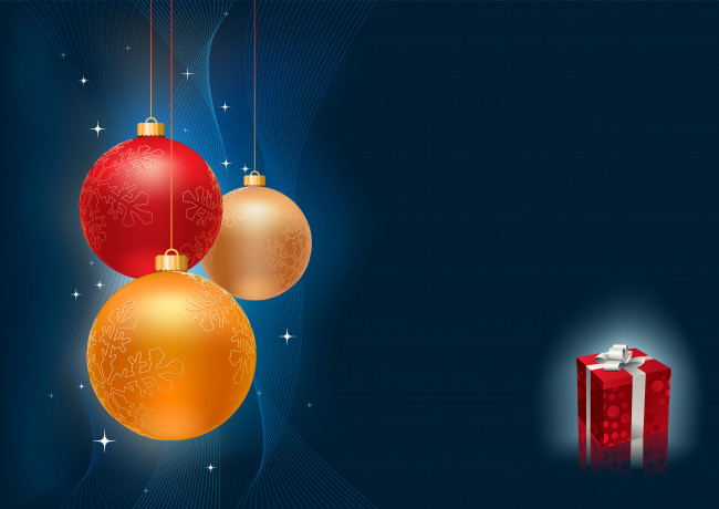 Обои картинки фото праздничные, векторная графика , новый год, фон, шары