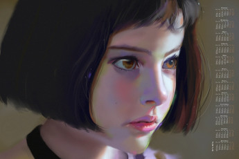 Картинка леон календари кино +мультфильмы профиль 2018 лицо взгляд девушка