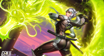 Картинка видео+игры overwatch genji