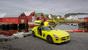 обоя mercedes-benz sls amg e-cell concept 2010, автомобили, mercedes-benz, 2010, e-cell, concept, amg, sls
