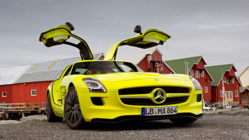 обоя mercedes-benz sls amg e-cell concept 2010, автомобили, mercedes-benz, 2010, sls, concept, e-cell, amg