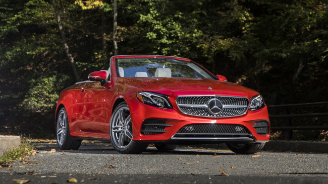 Обои картинки фото mercedes-benz e class e400 cabrio 2018, автомобили, mercedes-benz, красный, 2018, cabrio, e400, e, class