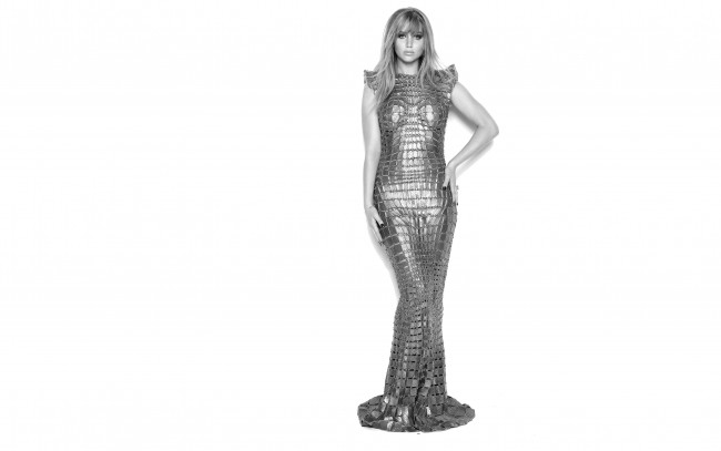 Обои картинки фото девушки, jennifer lawrence, платье, актриса, черно-белая, дженнифер, лоуренс