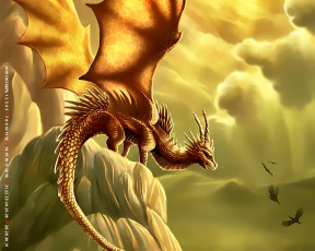 Картинка календари фэнтези 2019 calendar крылья дракон