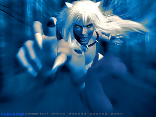 обоя календари, фэнтези, существо, когти, calendar, 2019