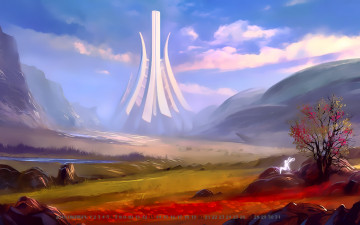 обоя календари, фэнтези, 2019, calendar, растение, пейзаж, строение, природа