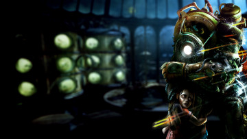 Картинка видео+игры bioshock киборг девочка