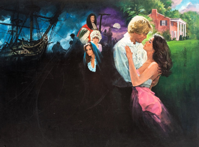 Обои картинки фото рисованное, norm eastman, люди, любовь, корабль, дом