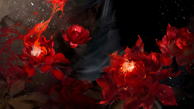 Обои картинки фото рисованное, цветы