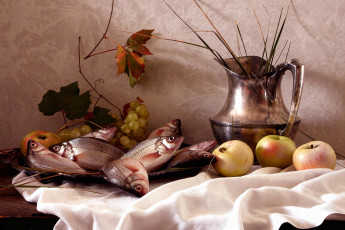 обоя еда, натюрморт, рыба