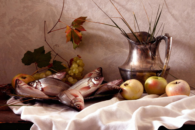 Обои картинки фото еда, натюрморт, рыба