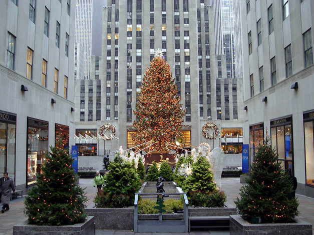 Обои картинки фото праздничные, Ёлки