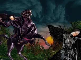 Картинка средневековье фэнтези всадники наездники