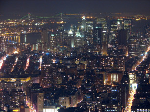 Картинка города огни ночного