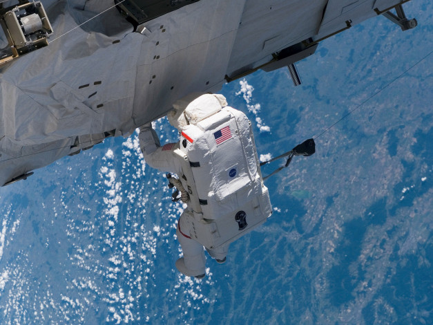 Обои картинки фото космос, астронавты, космонавты