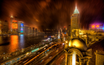 Картинка города огни ночного