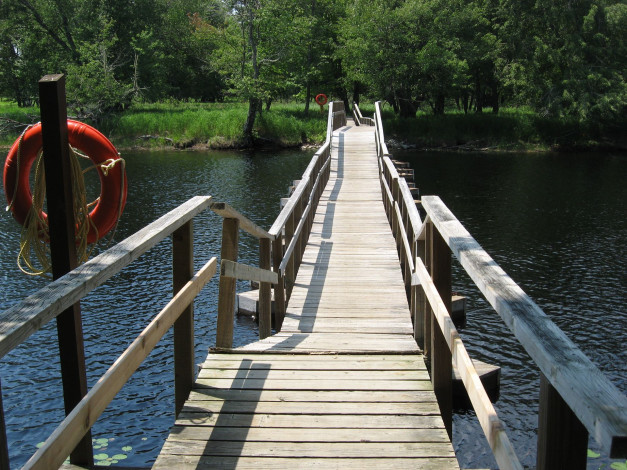 Обои картинки фото разное, сооружения, постройки, круг, мостик