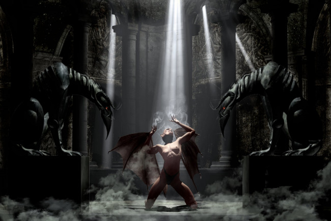 Обои картинки фото 3д, графика, creatures, существа, лучи