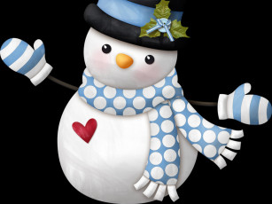 Картинка праздничные 3д графика новый год снеговик