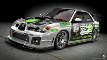 Картинка автомобили векторная графика subaru impreza race car